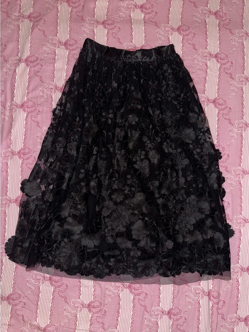 Sugar Thrillz Black Floral Lace Skirt